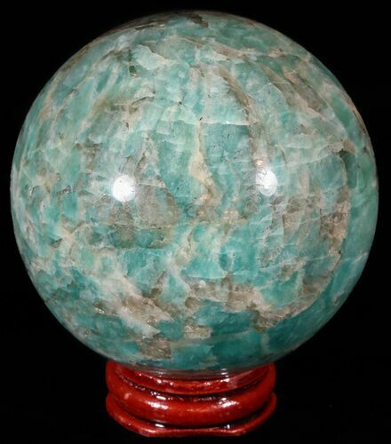 Polished Amazonite Crystal Sphere - Madagascar #51626
